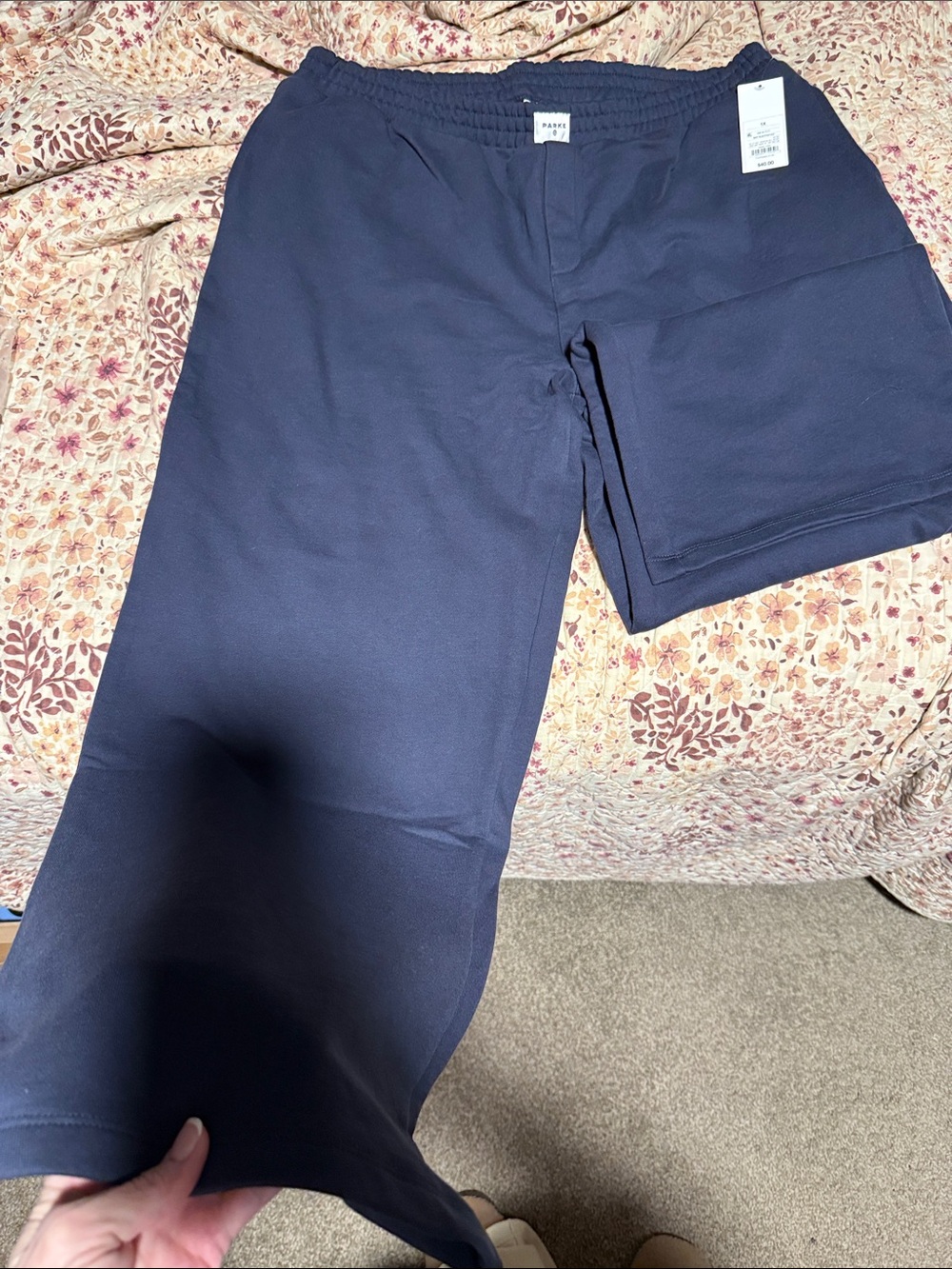 Parke Navy boxer sweatpants